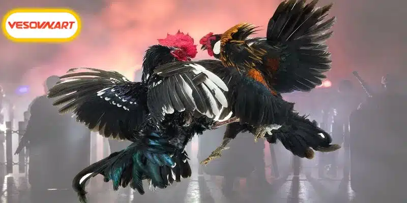 Đá gà cựa sắt bùng nổ và gay cấn